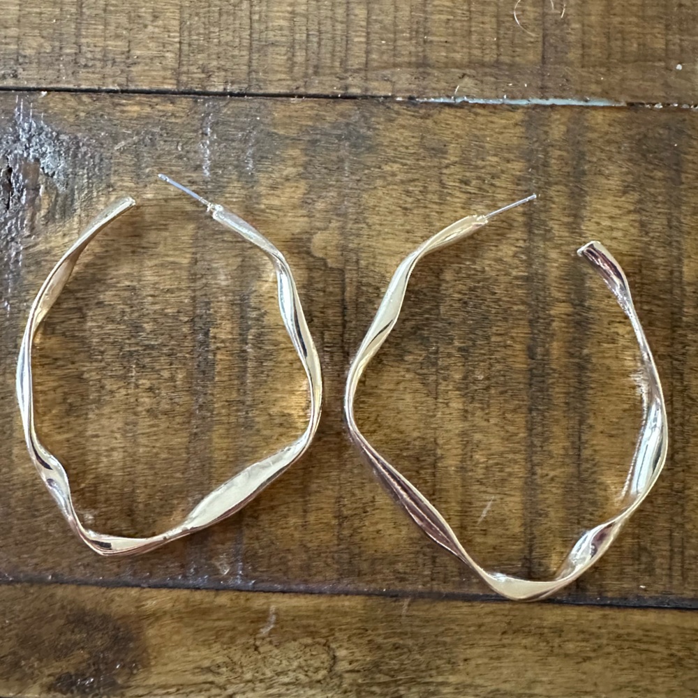 Silver Gold Rose Gold Simple Statement Earrings for work gala party